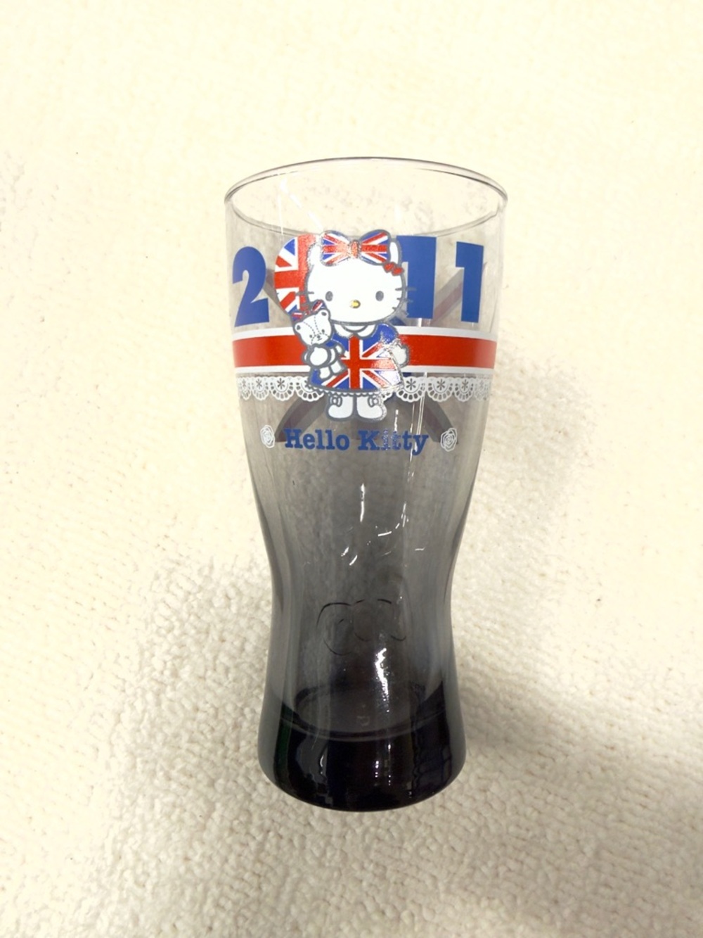 Hello Kitty Union Jack Tall Glass Cup